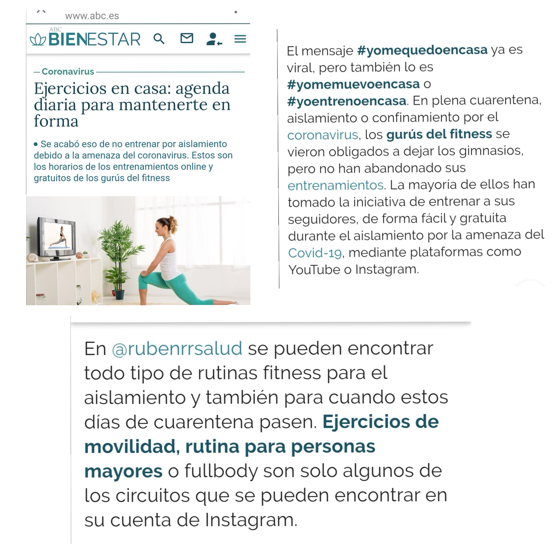 ABC bienestar recorte RRsalud gimansio entrenamiento personal coruña